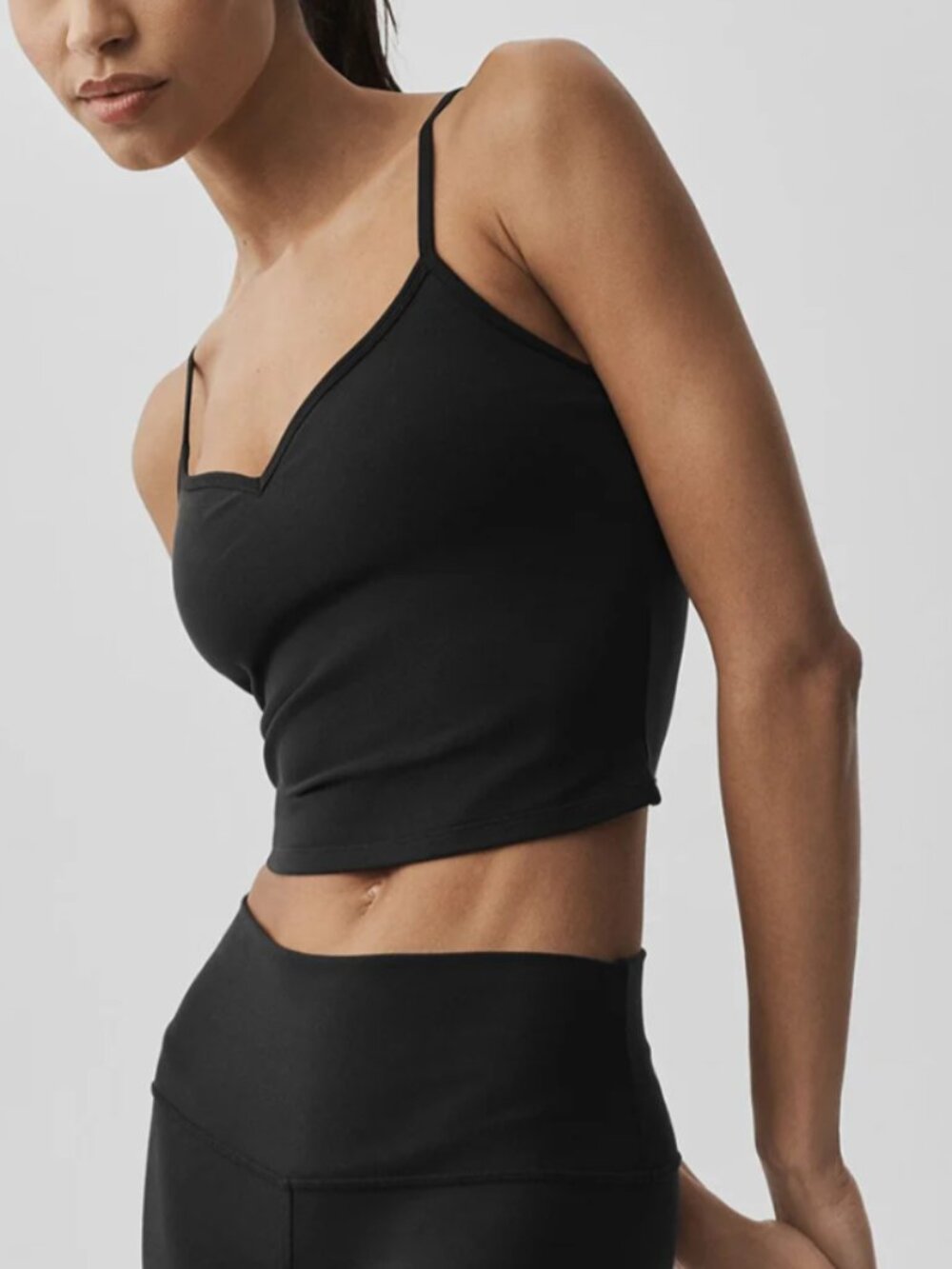 Alo Yoga Airbrush Refined Bra Tank Top In Black - Women's Size Large - NWT